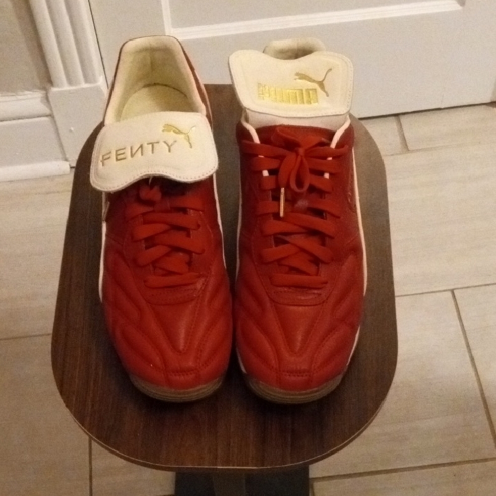 Puma Fenty Bold Red and Gold Sneakers
